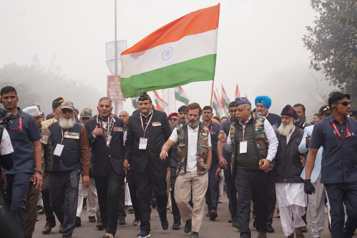ColRohitChaudry's tweet photo. Defence Community should do some introspection as Modi Govt is seeking votes and advancing their agenda of pseudo nationalism riding on the back of fauj and is damaging the same soldiers by axing their welfare.

We have to question — if MODI:

- Denies NFU
- Taxes Disability Pension
- Tries to sabotage ECHS
- Sabotages real OROP
- Allows soldiers to be assaulted
- Destroys the national security mechanism through the Agniveer Scheme
- Surrenders to Trump in Op Sindoor, bringing embarrassment to the Forces and the nation

Then why support MODI and his NDA team?

Modi has failed to deliver justice to the Defence Forces —

Congress will deliver.

Join Congress’ Ex-Servicemen Department’s ongoing campaigns to:

#SaveDisabilityPension
#SaveECHS
#SaveAgniveers
#NFUforDefence
#TrueOROPforDefence
#ExServicemenCommission
#CovenantActforDefence
#SameMSPforAllDefencePersonnel
#NoDiscriminationInMartyrs (Agniveer vs Regular)
#JobsForAllExServicemen
#SoldiersProtectionLaw
#LegalSupportForSoldiers
#LandForAllSoldiers
#TollTaxExemptionForAllSoldiers (Serving/Retired)
#ExServicemenCorporationsInAllStates
#ExServicemenReservationBill

Join us to protect the dignity, respect, and honour of the Defence Forces.

Jai Hind
National President
Ex-Servicemen Department
AICC