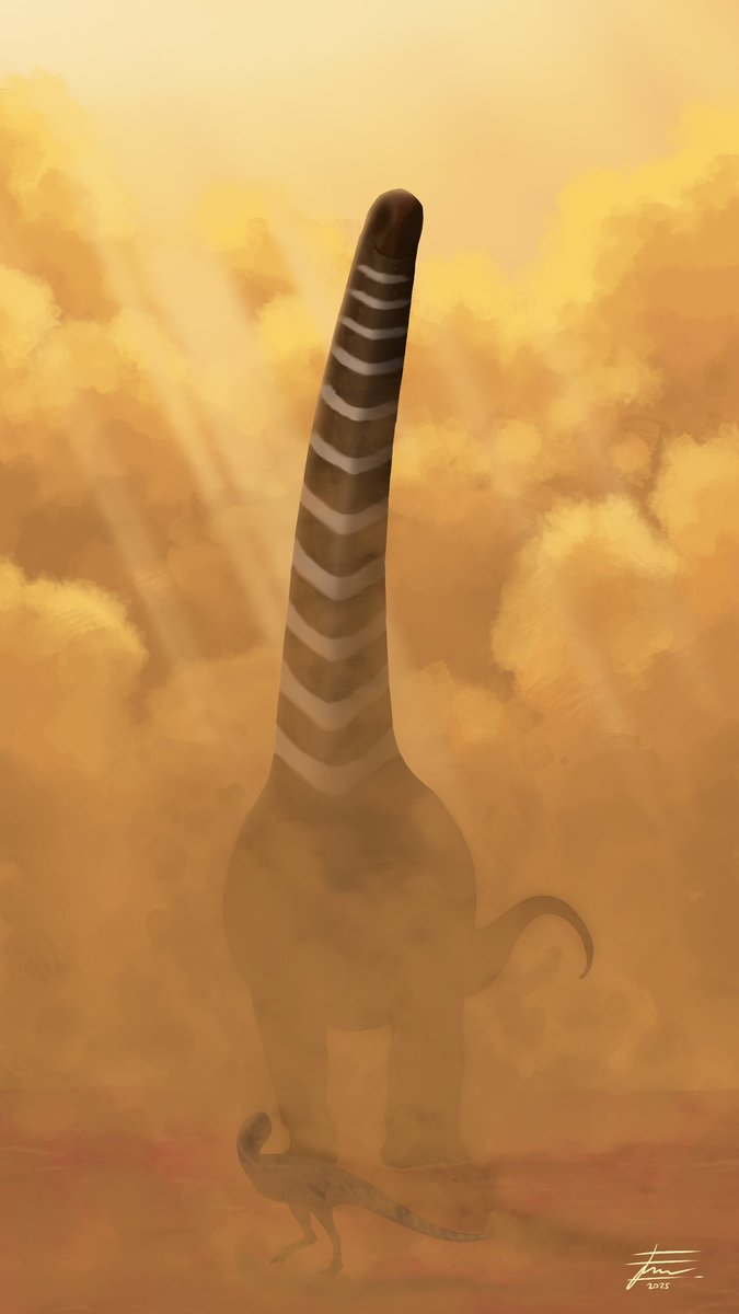 Just_Fchri's tweet image. The worldbreaker (Argentinosaurus huinculensis)

#paleoart #paleontology #dinosaur