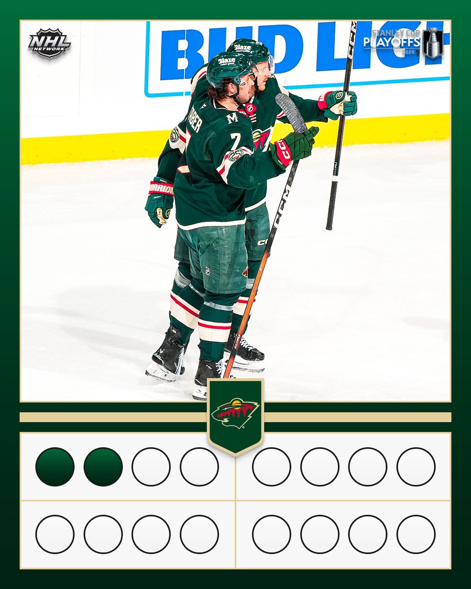NHLMedia's tweet photo. The @mnwild win Game 4 in overtime, and this series is heading back to Texas tied!

📺: #NHLTonight on NHL Network has postgame coverage of every game of the #StanleyCup Playoffs https://t.co/lMmoNKqZdr