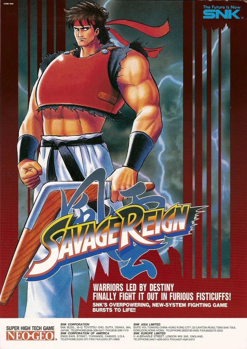 31 years ago today, Savage Reign was originally released at arcades in JP. It was developed and published by SNK.