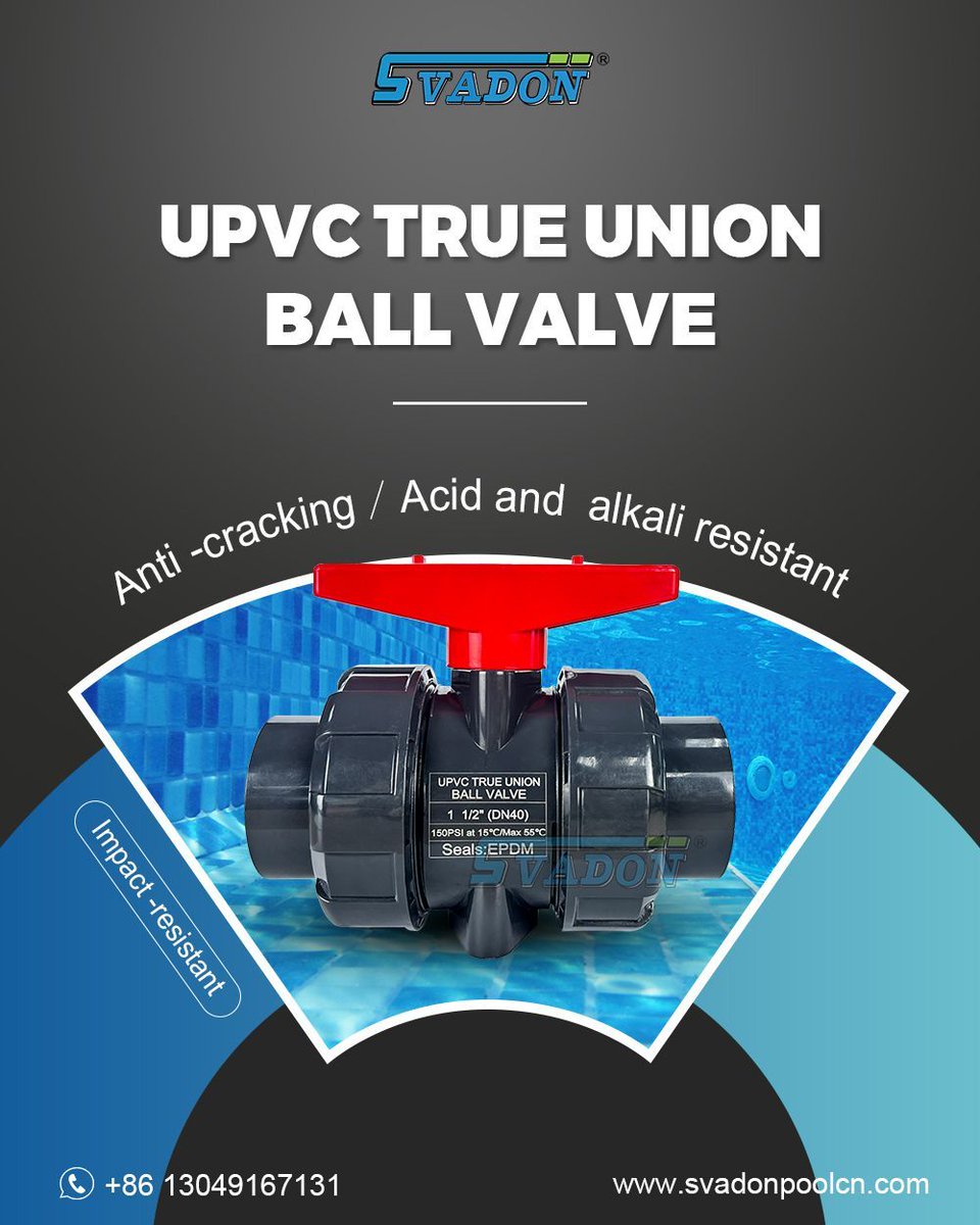 Svadon UPVC True Union Ball Valve
Control the Flow.
Trust the Build.

buff.ly/v2D3RKv