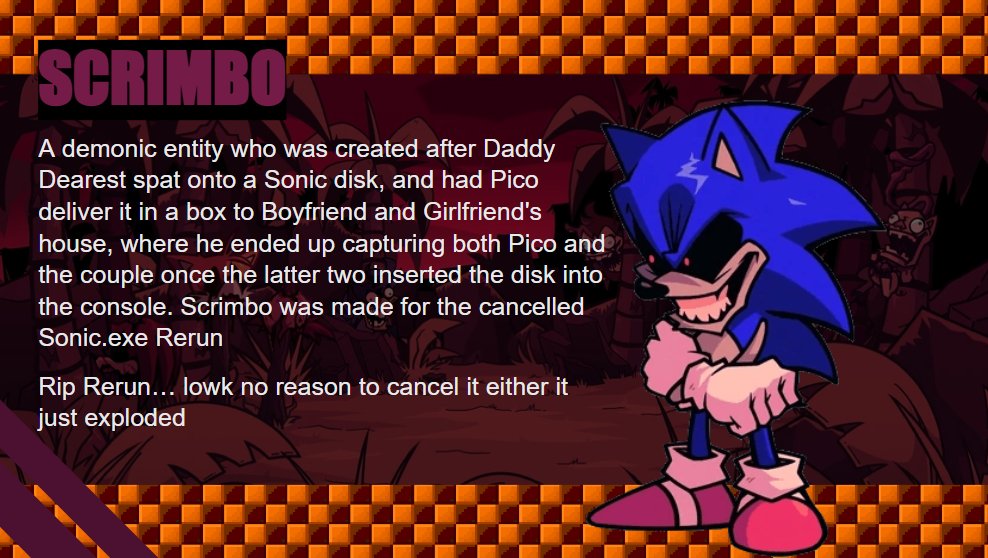 SoullessSlides's tweet photo. Version 12 is here and its a bit of a return to form! Just a stupid update all about the spawn of Luis. Check it out and like, if you know Carlos lore tell me off for being dumb!!! #sonicexe #luissweep (if u have ideas for more luis lmk lol) link in pinned as always! https://t.co/k8fiGvItpy
