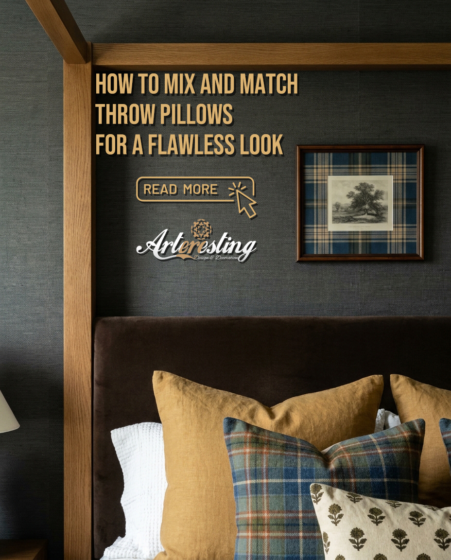 Arteresting_'s tweet image. Stop using the matching pillows that came with your sofa. 🛑 High-end design is all about the mix. Learn our 6-step formula to layer patterns, sizes, and textures like a pro. 👇 
arteresting.net/5ye3 

#InteriorDesign #HomeDecor