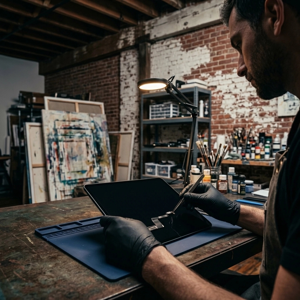 repairedcollect's tweet image. Bushwick gallery prep. Your digital tools should be as ready as your canvas. Precision mobile repairs for the creators who can't wait.

iPad Pro | Display Restoration
Bushwick, Brooklyn

Respect the tools. 🎨 #RepairedCollective