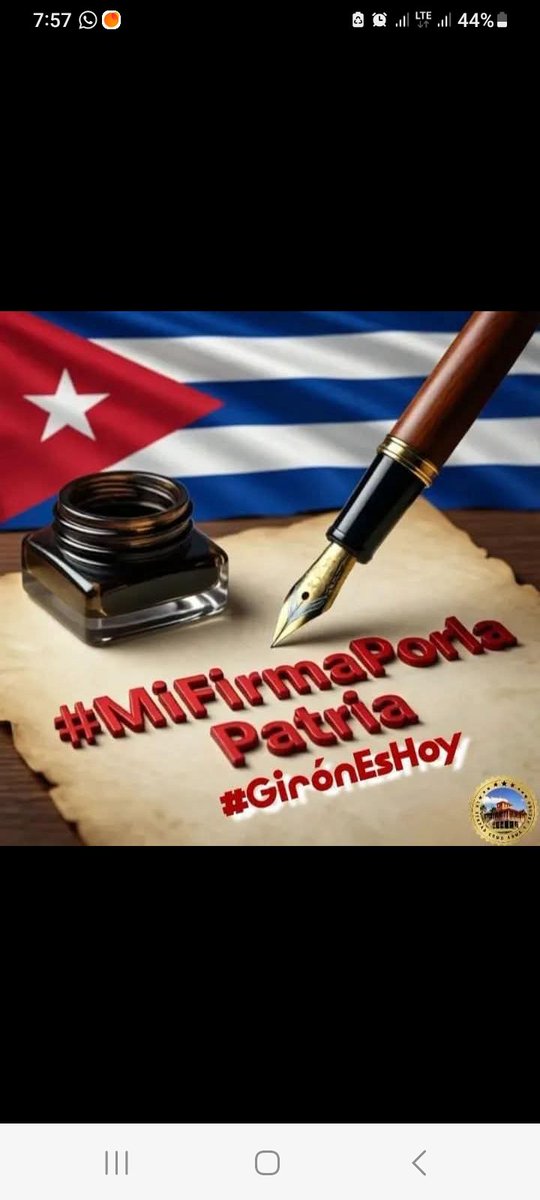 Patriota que se respete, firma por su PATRIA ❤️❤️🇨🇺❤️💯🇨🇺
#CubaEstáFirme 
#TumbaElBloqueo
🟥⬜️🟦