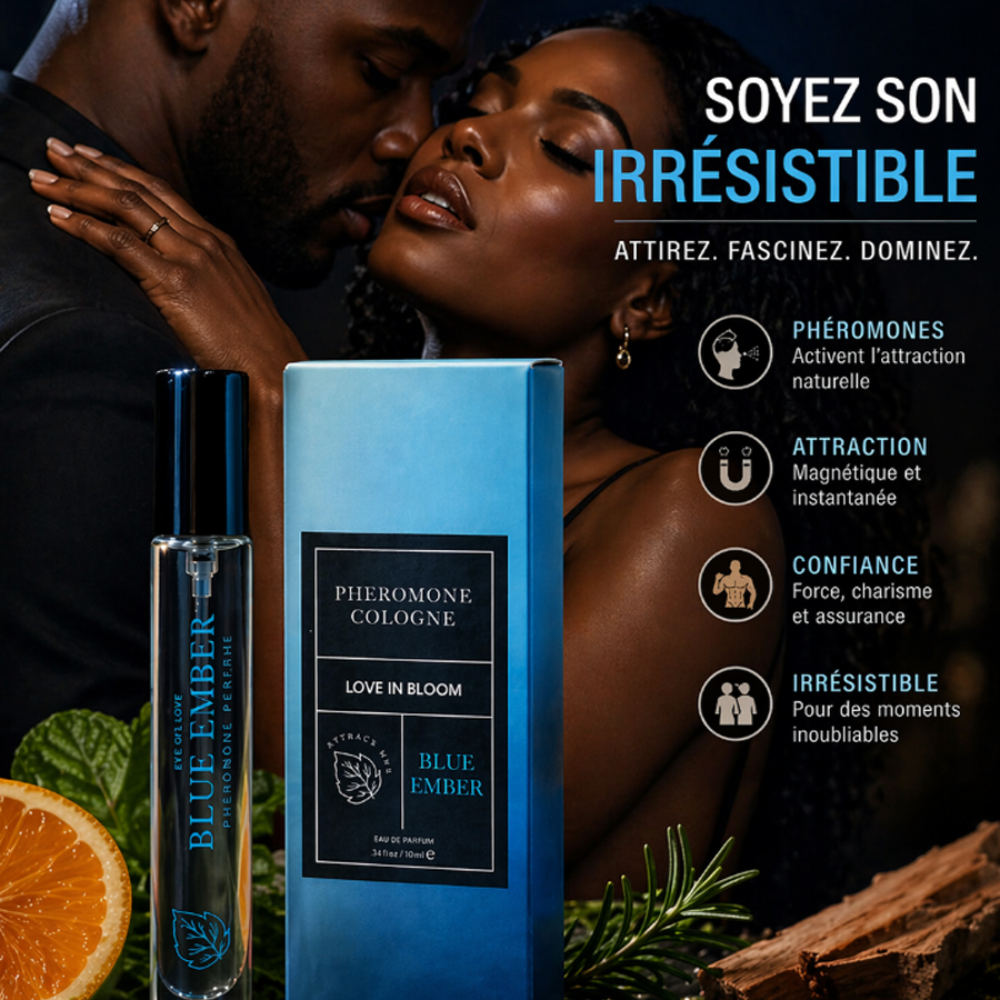NOUVEAU !!!
L eau de parfum aux Phéromones Blue Ember est conçue pour créer une aura attirante, qui peut être portée aussi bien au quotidien que lors d'occasions spéciales.Portée par les hommes , pour attirer les femmes.Disponible en boutique et sur tendreslove.com