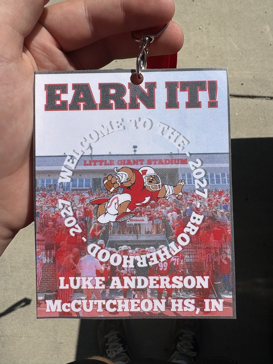 LukeAnderson457's tweet photo. Had a great time at @WabashFB today! Loved getting to see the constant energy, and I can’t wait to go back this summer! @CoachOlmy @coachgilbert10 @McCMavsFootball @coachgunther_ @ruem_43 @IndianaPreps @SidelinePreps https://t.co/PvLSNJUscR