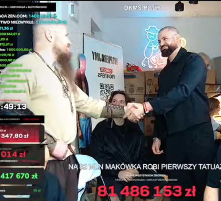 StachMuj's tweet photo. Wojtek Gola przyszedł na stream #latwogang i postanowił się pogodzić z Sylwestrem Wardęgą o 3:10 i przy okazji Gola daje na licytację 22 stronicowy dokument o tym, że nie jest biseksem XD #cancelfighters https://t.co/DbRBbCl8Vc