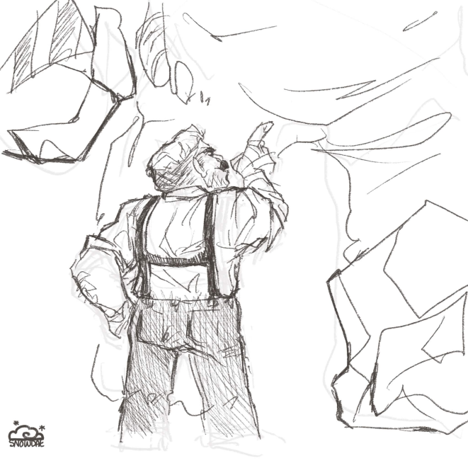 _snowdae's tweet photo. "Imminent Threat Detected", scribble on Ipad, circa episode 7 of Dispatch commissioned by @LeakingAngels 

#daesart #doodlecomm #dispatchfanart #punchup #golem https://t.co/trUQ2KeTpq