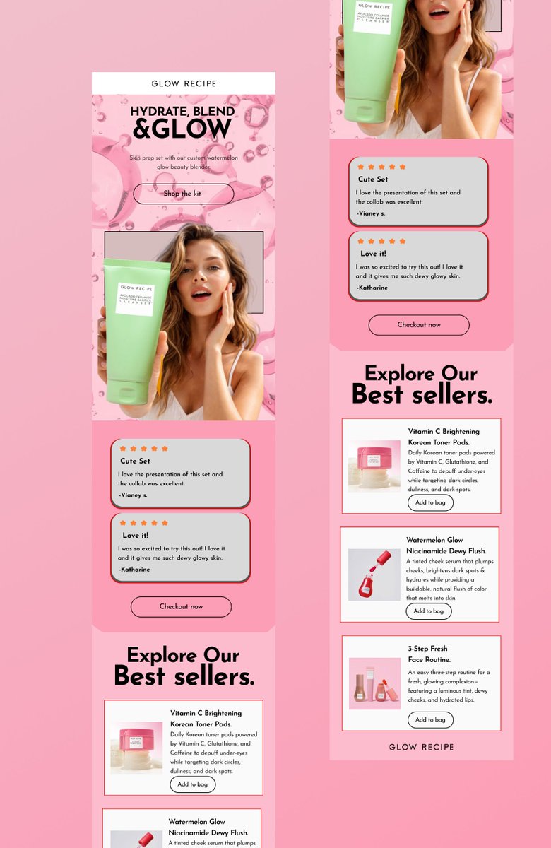 Email design mockup