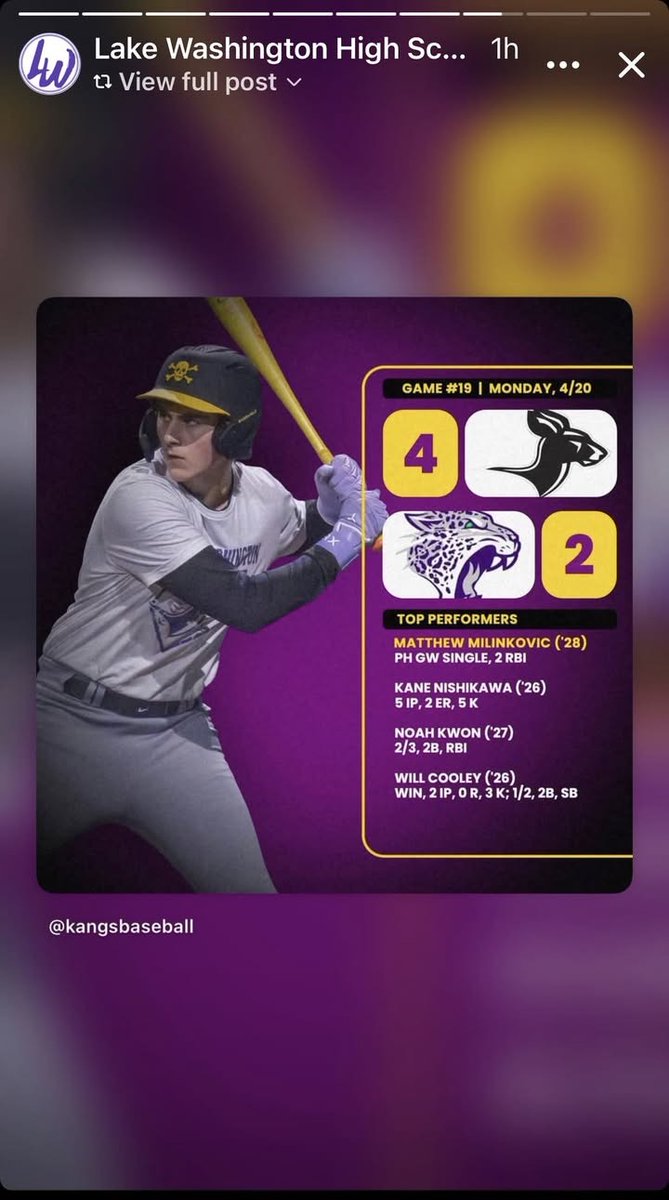 MMilinkovic2028's tweet image. Earlier this week, got a call up to LW Varsity.

Game tied 2-2 in the bottom of the 6th,
stroked a game winning 2RBI pinch hit single.

First varsity AB. First varsity hit. What a moment ⚾

2 videos, same play #grateful #baseball #LetsGo 

@PBR_DanJurik @trey_daly @Will_James_21