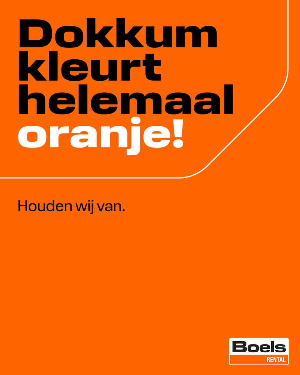 boelsrental's tweet image. We wensen het Koninklijk gezin een prachtige oranje dag in Dokkum! Aan ons zal het in ieder geval niet liggen… 🧡 

#boels #koningsdag