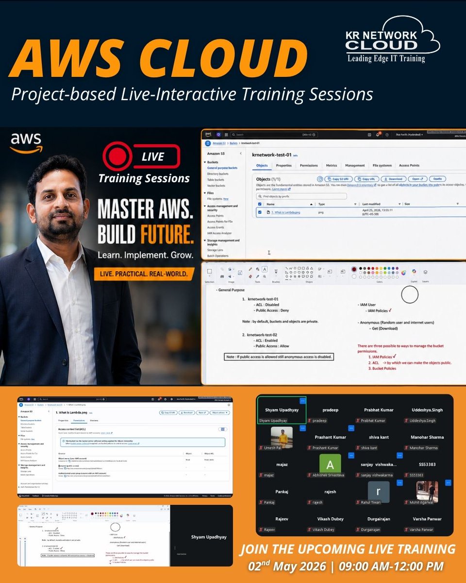 KRNetworkCloud1's tweet photo. 🚀 Join AWS Cloud Live Training – Start Your Cloud Engineer Journey

📝 Enquire Now: https://t.co/dkIPKuw5kx

📲 Reply AWS Training for details &amp; live demo
📞 +91 9555378418

🔥 Learn. Implement. Grow. Master AWS. Build Your Future.

#aws #cloudcomputing #awstraining #devops https://t.co/6Ztu1bqjtr