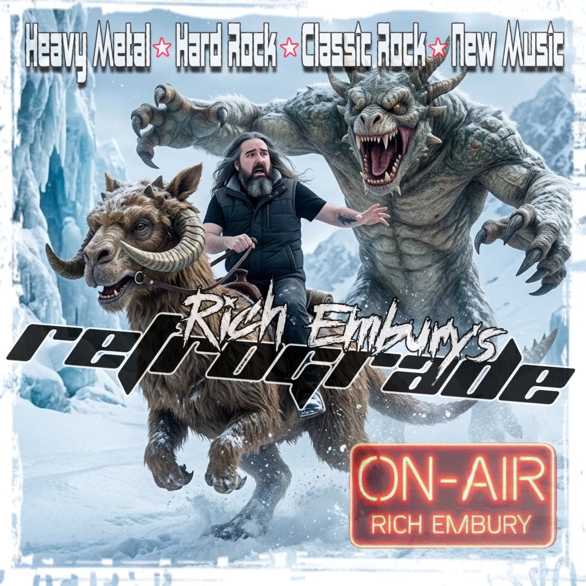 richembury's tweet image. Rich Embury's R3TR0GR4D3 #Live
#SUNDAY ➡️ 11am-2pm Pacific • 2-5pm Eastern • 8-11pm CET (UTC+2)

🔊 #Listen (All Station Affiliate Links) - richembury.rocks/listen

#NewMusic #Metal #HardRock #ActiveRock #ClassicRock #SINday #TakeCover #CoverSongs #MusicHistory #Hosers