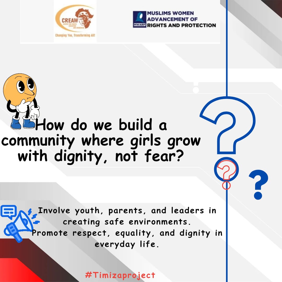 WilliamMwema5's tweet photo. The kind of community we build today will determine whether girls grow in confidence or in fear. When we choose respect, equality, and protection, we create spaces where every girl can thrive, lead, and achieve her full potential.
#TimizaProject #PwaniGirlsRising #EndGBV https://t.co/qaQ3ResTmL