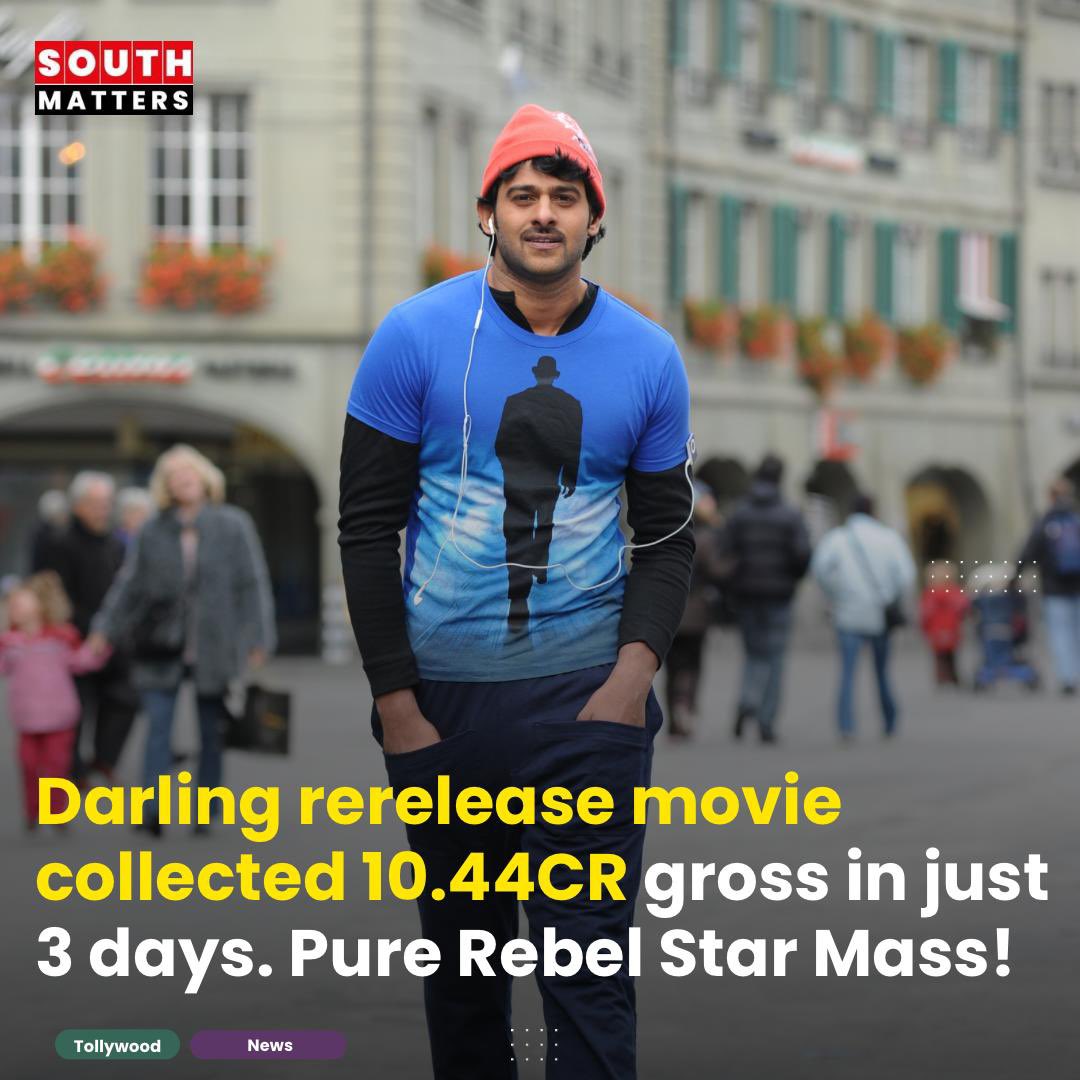 SouthMatters's tweet photo. #Darling4K crosses a massive 10.44Crores gross within just 3 days https://t.co/swc66psdsF