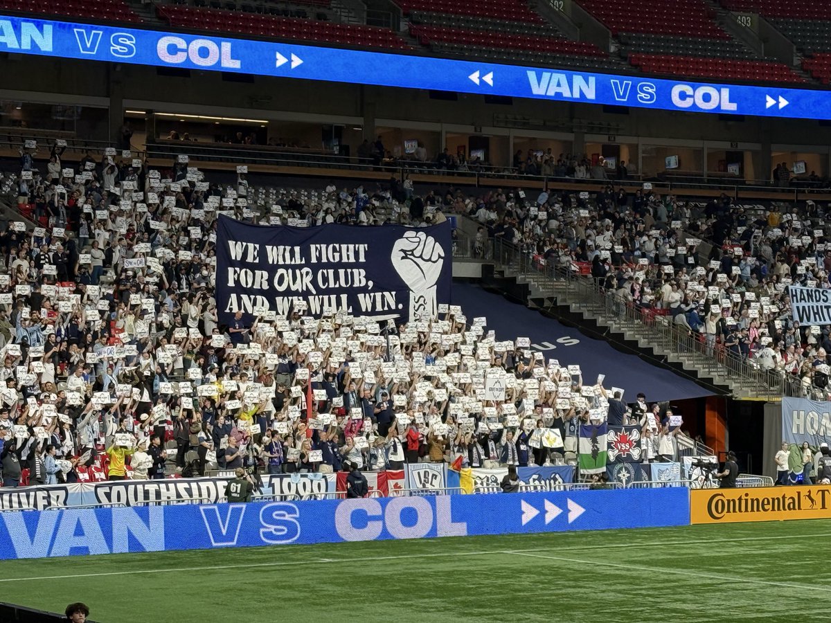 NowHuber's tweet photo. Lil pic from the away game.  The #VWFC supporters were rock in' &amp; the 27,000+  made for a great atmosphere.  Really enjoyed the experience outside the loss.  I wouldn't rate them above The 3252 from Wed. Tough to beat, but they are definitely a top supporters group #Rapids96 https://t.co/8CSVRrgVky