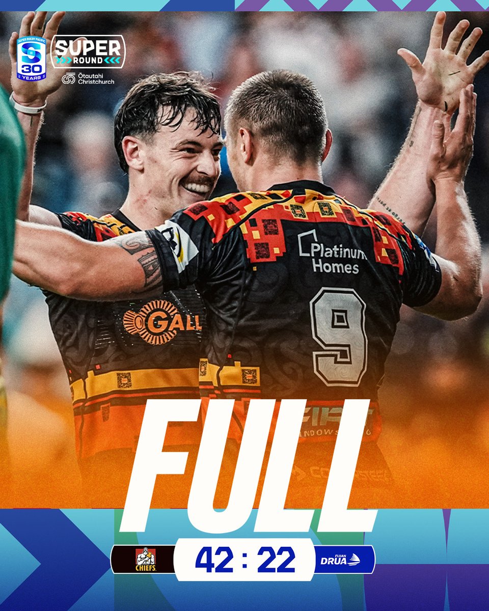 SuperRugby's tweet image. The Chiefs close out Super Round in style 🤩

#SuperRugbyPacific #SuperRound #CHIvDRU