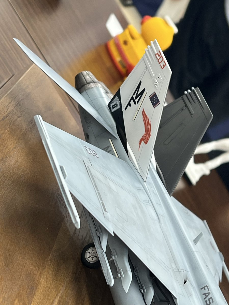 yamags's tweet photo. 『ACE COMBAT 8: WINGS OF THEVE』発売決定でエースコンバットが大変盛り上がってます。というわけで模型部もエスコンを盛り上げよう！さぁみなさん過去作でいいのでこのタグで投稿してください！
まずは自分から。4月に作った8のプレイヤー/Cope機　#エースコンバット模型部 #エースコンバット #ACECOMBAT
https://t.co/F3m6B2xClB