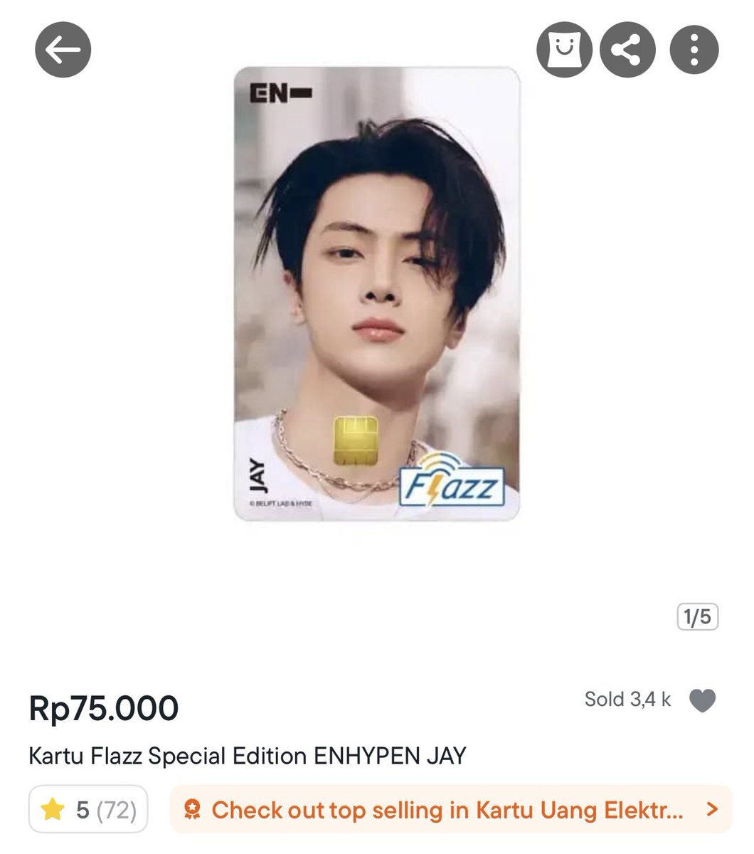 ENJAYVERSE's tweet image. [🗒️] INFO • 260426

ENHYPEN JAY’s BCA ENHYPEN Flazz is still the 2nd best-selling on Blibli with 3.4k sold! 🐈‍⬛

🖇️ blibli.onelink.me/GNtk/qtt6976o

IT’S A GOOD LIFE WITH ENHYPEN
#GoodLifeBCAxENHYPEN

#JAY #ジェイ #제이 #ENHYPEN_JAY
#엔하이픈_제이 #ENHYPEN #엔하이픈
@ENHYPEN
