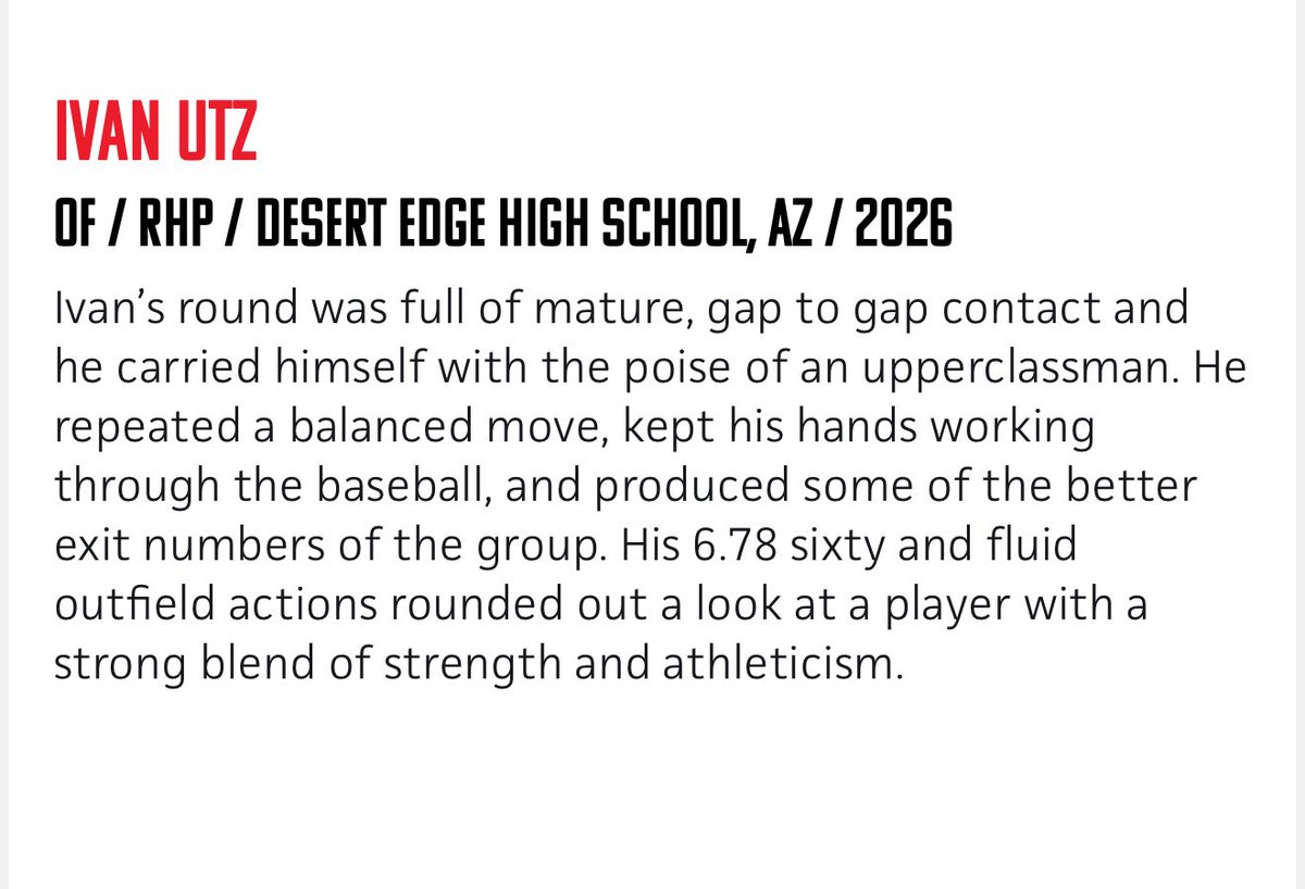 ivan_utz's tweet photo. Very nice write ups from @PrepBaseballAZ 
#uncommitted2026 @YavapaiBaseball @CAC_baseball @BaseballPima @CGYoteBaseball @ScottsdaleCC @CoachPrice22 @tygunner22 @Coach_Tuck18 @GateWayGeckos @PCAZ_Baseball https://t.co/LetjD0mJuo