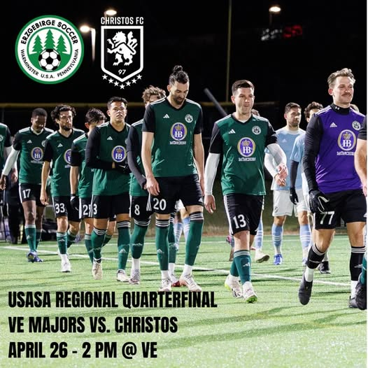 VEClub's tweet photo. The Majors host @ChristosFC on Sunday at 2pm in a @USASARegion1 Amateur Cup quarterfinal!  🌲🌲🌲 https://t.co/1avDLMdbVt
