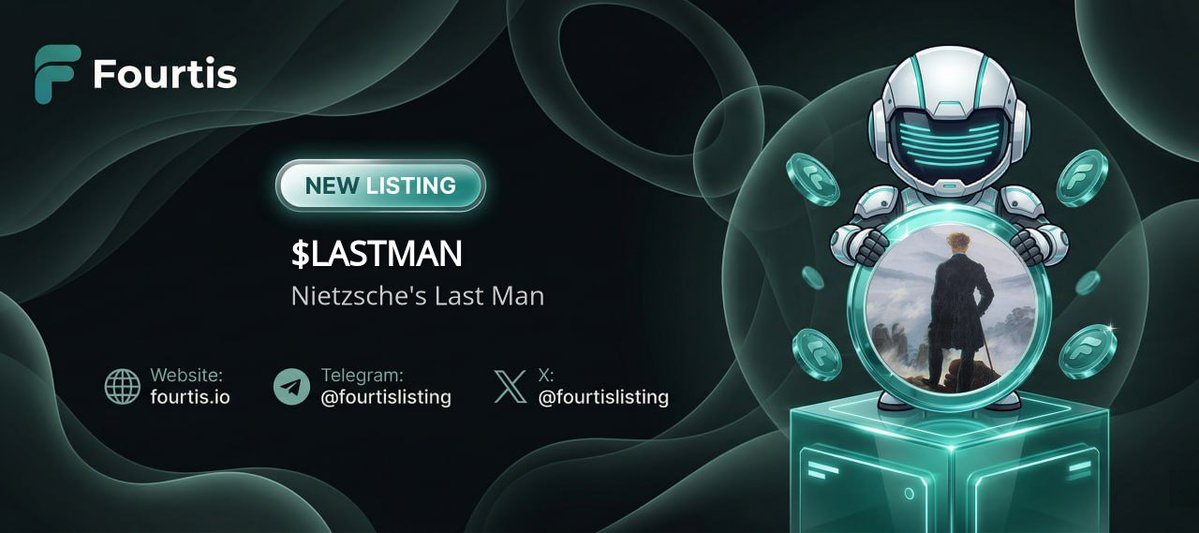 fourtislisting's tweet image. ⚡Fourtis Express Listing - LASTMAN⚡
x.com/i/communities/…

Nietzsche's Last Man ( #LASTMAN ) 
fourtis.io/token-details/…

CA: AmSYbLUcwYmBZc8G9GTenSn2dsLjsZiVeMxMQvcUpump

PRICE: $0.003667 | MC: $3,667,761

#Newlisting #Altcoin #Memecoin #FourtisNewlisting
