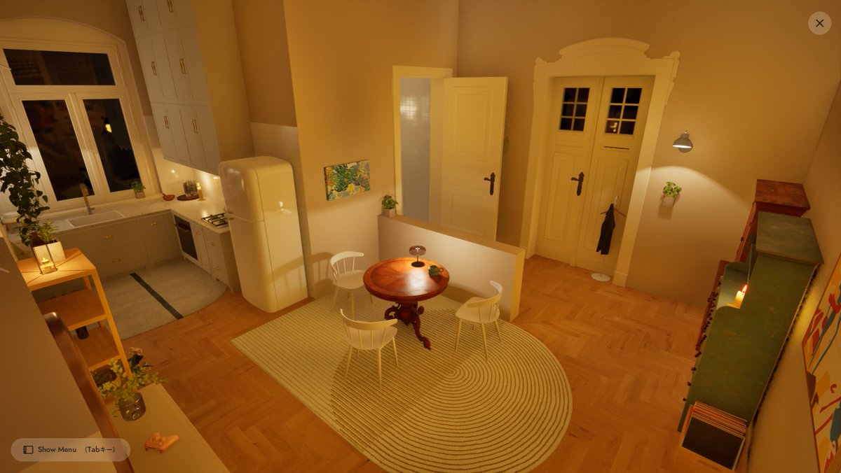 kagyoku0525's tweet image. 【#SmallSpaces】
大好きな、まったりインテリアを考えるゲーム🏠 美しいグラ、癒されるBGM、豊富な家具… こういうのがやりたかった！が詰まってて最高🍀☺️

クリア事にポイントが貰え、家具だけでなく壁床材や窓枠の色も変えられるように。序盤でもこんなのが作れるよ～✨
store.steampowered.com/app/3151380/Sm…