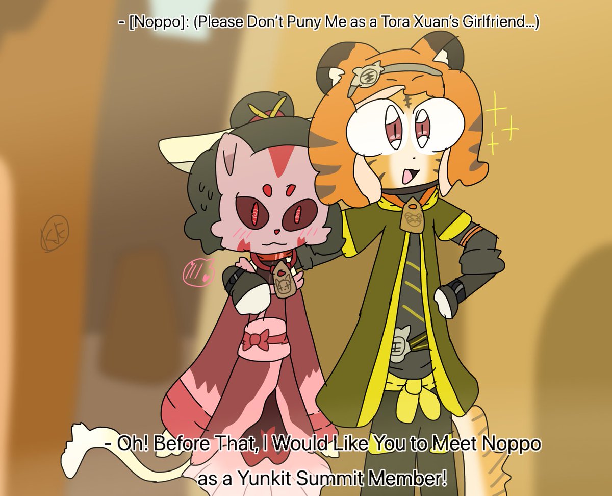 GodofMai's tweet image. When Noppo The Nopperabo Cat Joins Yunkit Summit Faction Member Which as a Headcanon/Canon Scene of “New Eridian Sunset”

Tora Xuan Had Approval Tho…
#Originalcharacter #Screenshotsaturday #Screenshot #Fakescreenshot #Crossover #Zenlesszonezero #ZZZOC #ZZZ #ZZZero #Fanart