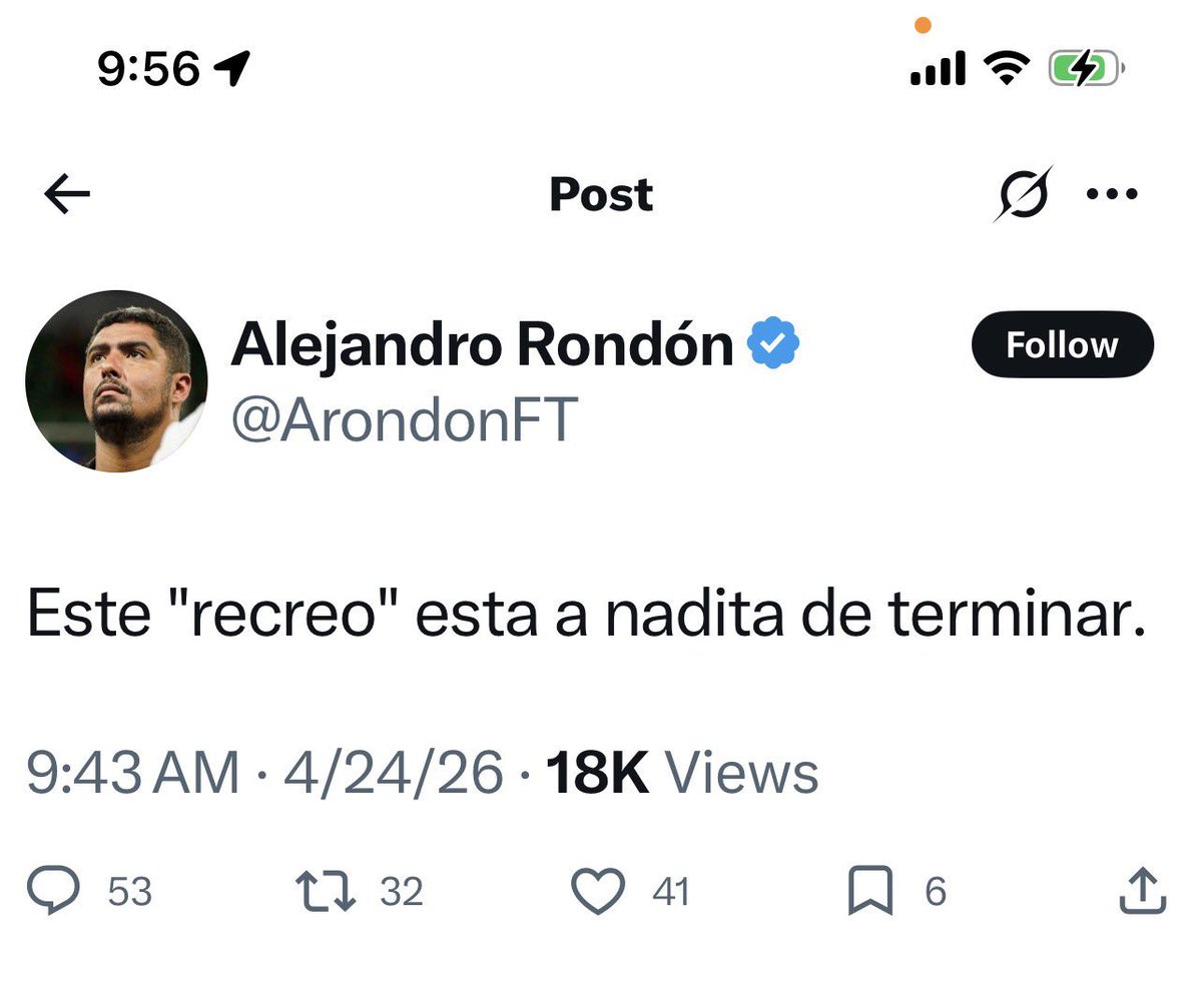 <a href="/ArondonFT/">Alejandro Rondón</a> ¿Que pasó, te asustaste?

<a href="/POTUS/">President Donald J. Trump</a> <a href="/SecRubio/">Secretary Marco Rubio</a> <a href="/usembassyve/">Embajada de los EE.UU. en Caracas</a>