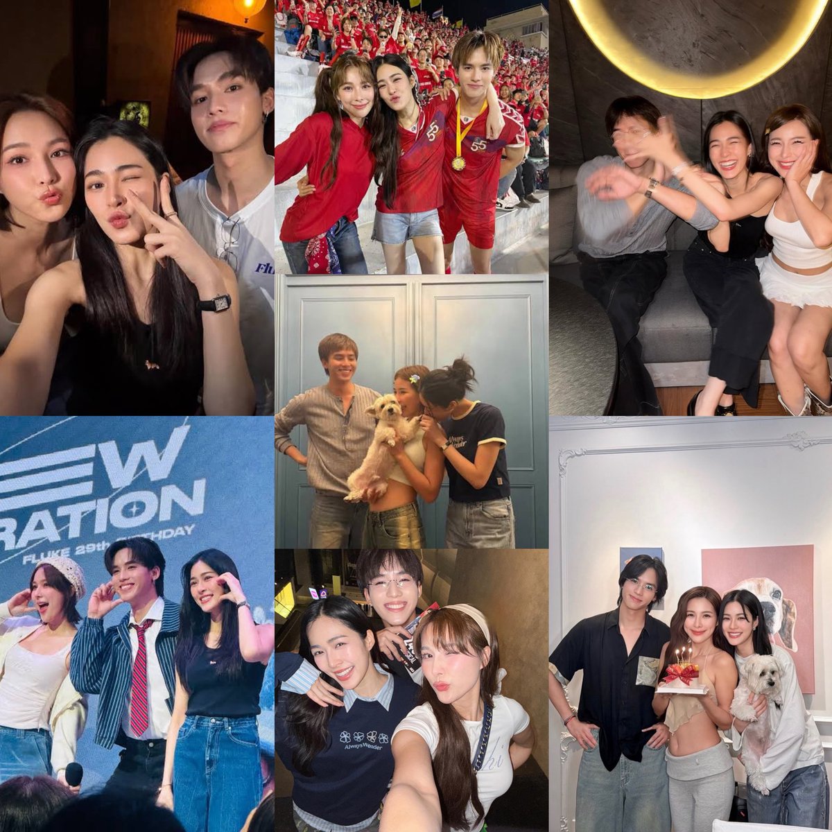 Junji and Fluke been there for Lingling since the beginning 
Junji been like a sister who is there throughout thick and thin for her
Fluke picked up and drop off ling to work before 
The three of them always trying to make time for each other no matter how busy they get 
The kind