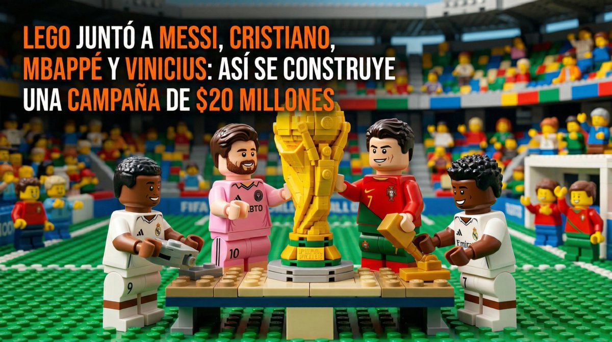 TalentWarehouse's tweet image. ¿Cómo conecta LEGO con el fútbol? Con Messi, CR7 y $20 millones.

Entra ya &amp;gt; talentw.com/f/lego-messi-y…

#LEGO #Mundial2026 #MarketingDigital #Messi #BrandMarketing