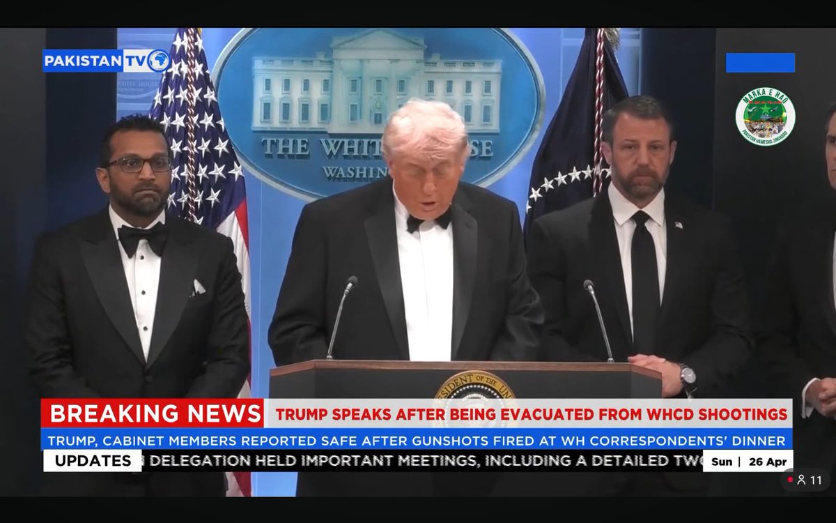 PakTVGlobal's tweet image. Shooting suspect was 'would-be assassin', Trump says

#BreakingNews #USPolitics #SecurityAlert #WhiteHouseEvent #PakistanTV
