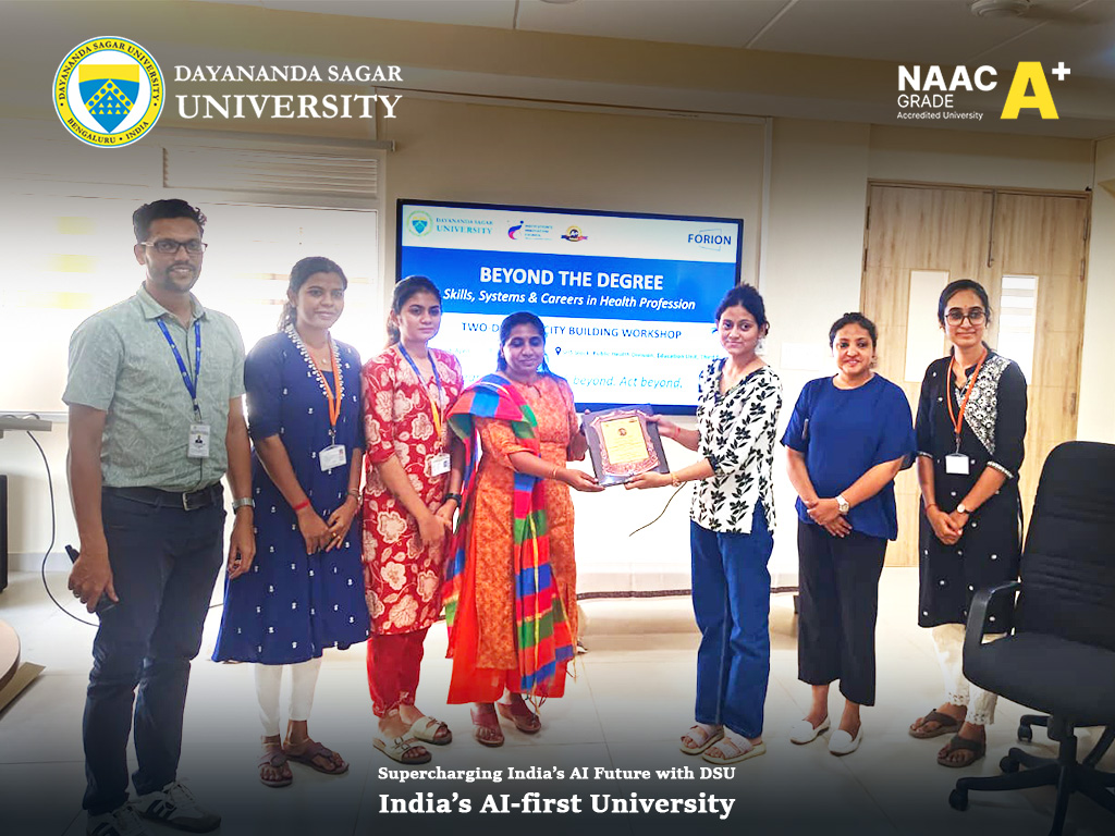 DSUBangalore's tweet image. DSU &amp;amp; Forion Analytics hosted a 2-day workshop for Health Science students focusing on proposal writing, CV skills, and career pathways. Empowering future pros!

Supercharging India’s AI future. #DSU #PublicHealth #CareerSkills