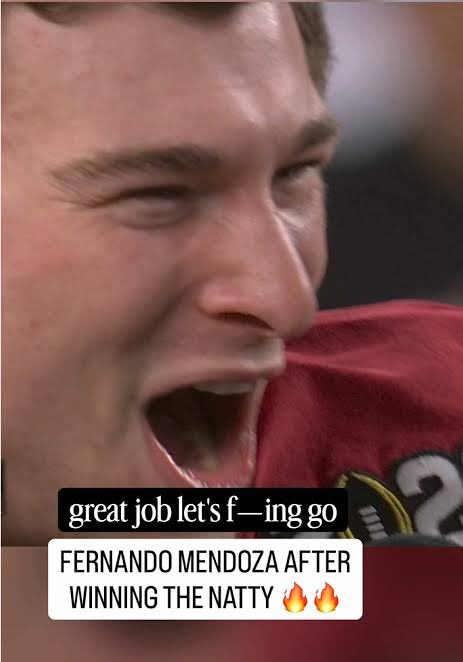 nickwalt's tweet image. Only F bombs heard from Fernando Mendoza
- After winning a national championship
- First time in Vegas after being No. 1 pick

Justified, especially as Brady’s protege, and Hoosiers/Raiders fans did not blink. #LFG