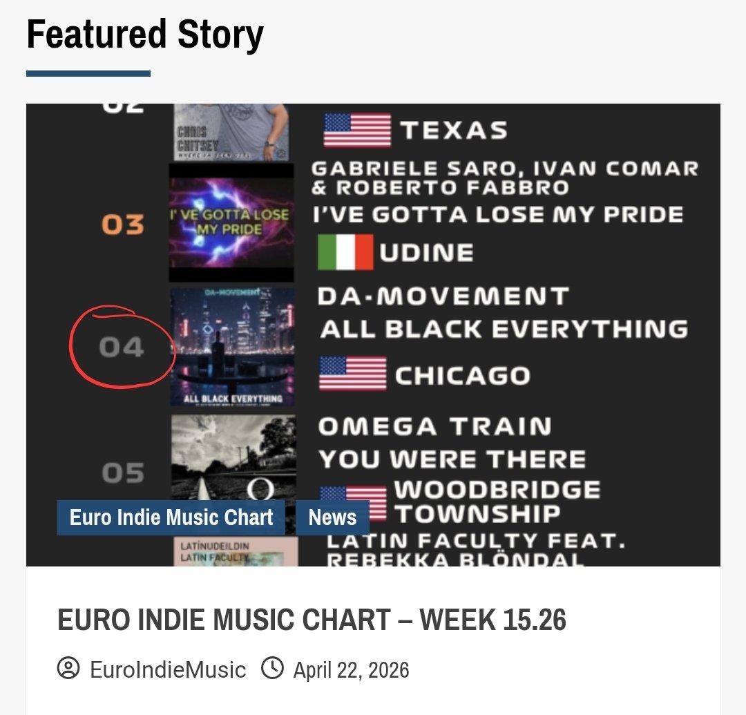 paypay90000's tweet photo. CHI TO THE WORLD! 🌍 "All Black Everything" just officially hit 4 on the Euro Indie Music Chart! Taking that West Side sound global Massive shoutout to Europe for spinning the record and to the legends AK, Never #DAMOVEMENT #AllBlackEverything #ChicagoHipHop #EuroIndieMusicChart https://t.co/TpL2ALQaBE