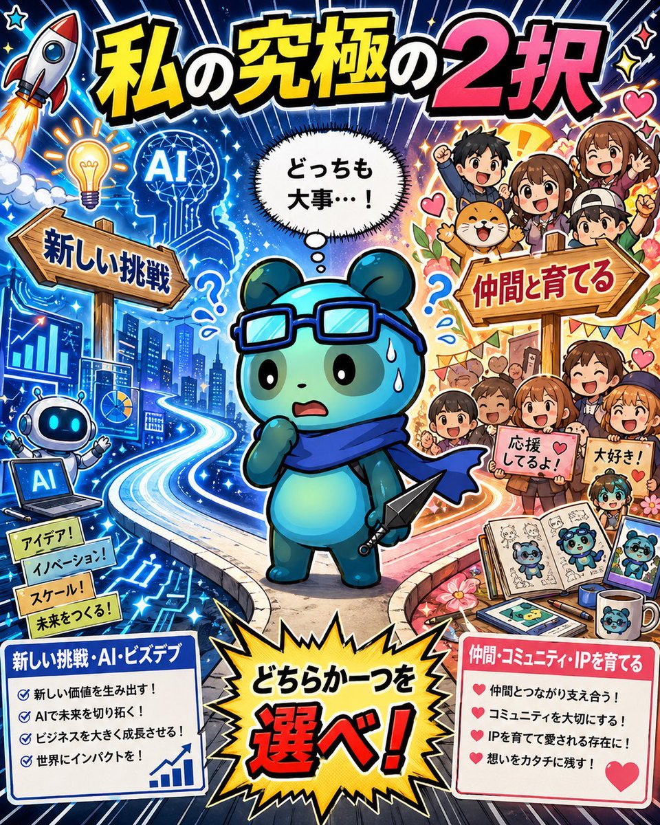 欲深いわたし、 2択ではなく両方やるものだと思ってる。 roadさんの