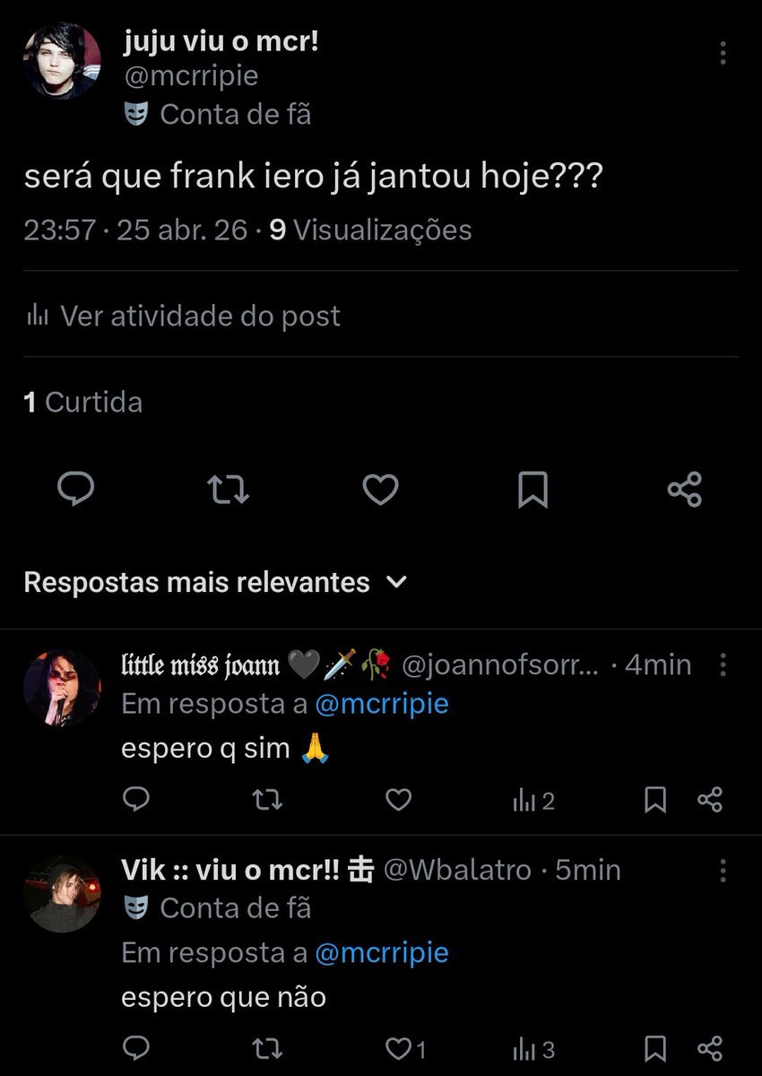 juju viu o mcr! tweet media