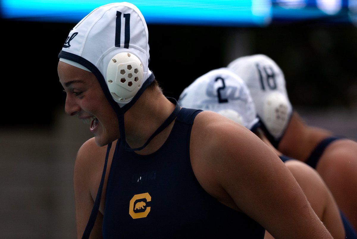 USAWP's tweet image. HARD TO HOLD BACK THE SMILES! 😃 🎉 
What a game! What a moment! Pure electricity! ⚡️🐻 Congratulations @CalWWPolo MOVING ON to the @NCAA Women’s Water Polo National Championship FINAL! 
📺 Championship LIVE on ESPNU TOMORROW 
April 2️⃣6️⃣ 6pmPT/9pmET
📊 Stats by @68_sports 
#NCAA