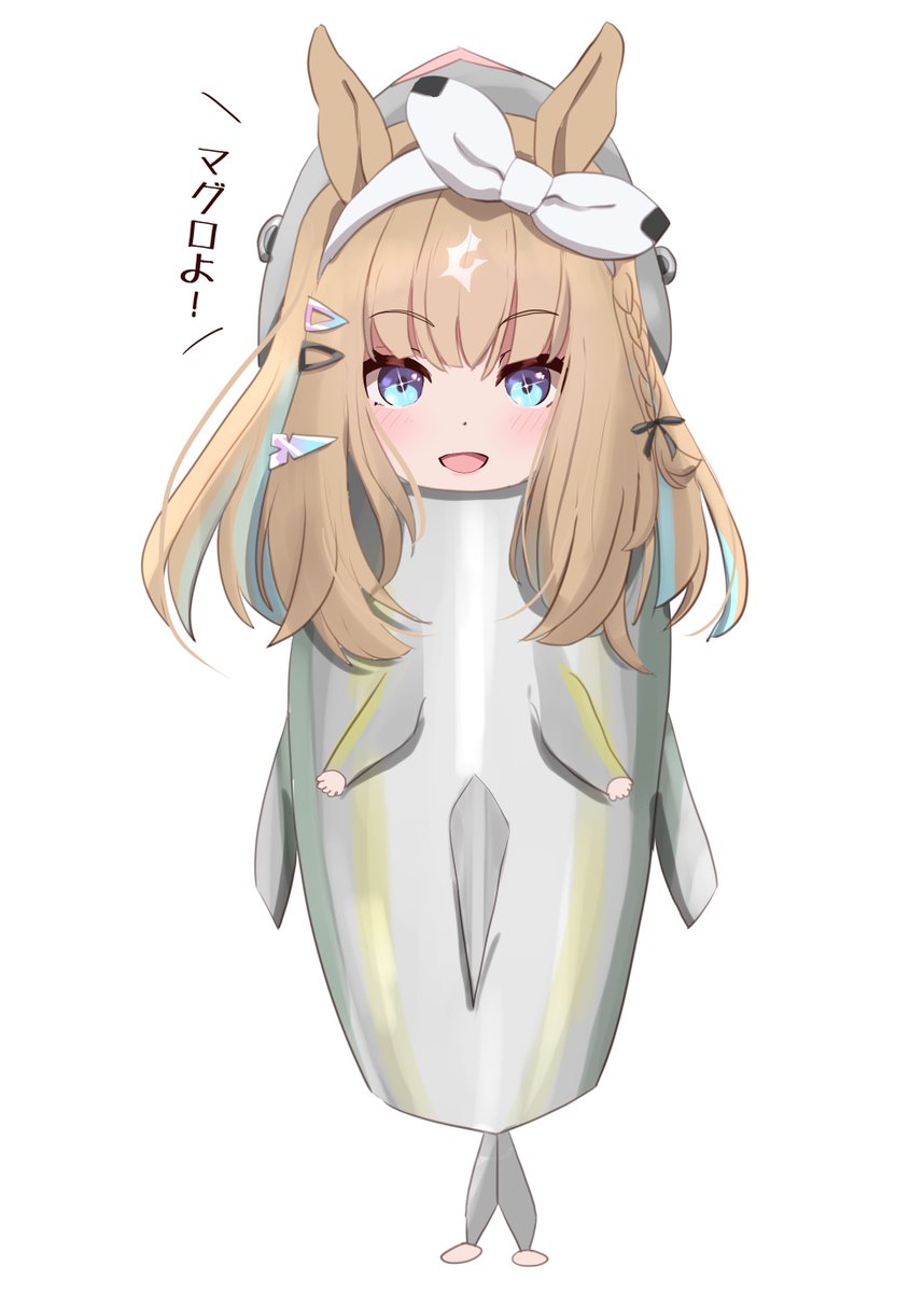「マグロアイちゃんのファンアートです!」|eakon@C108(土)東3-ホ36bのイラスト