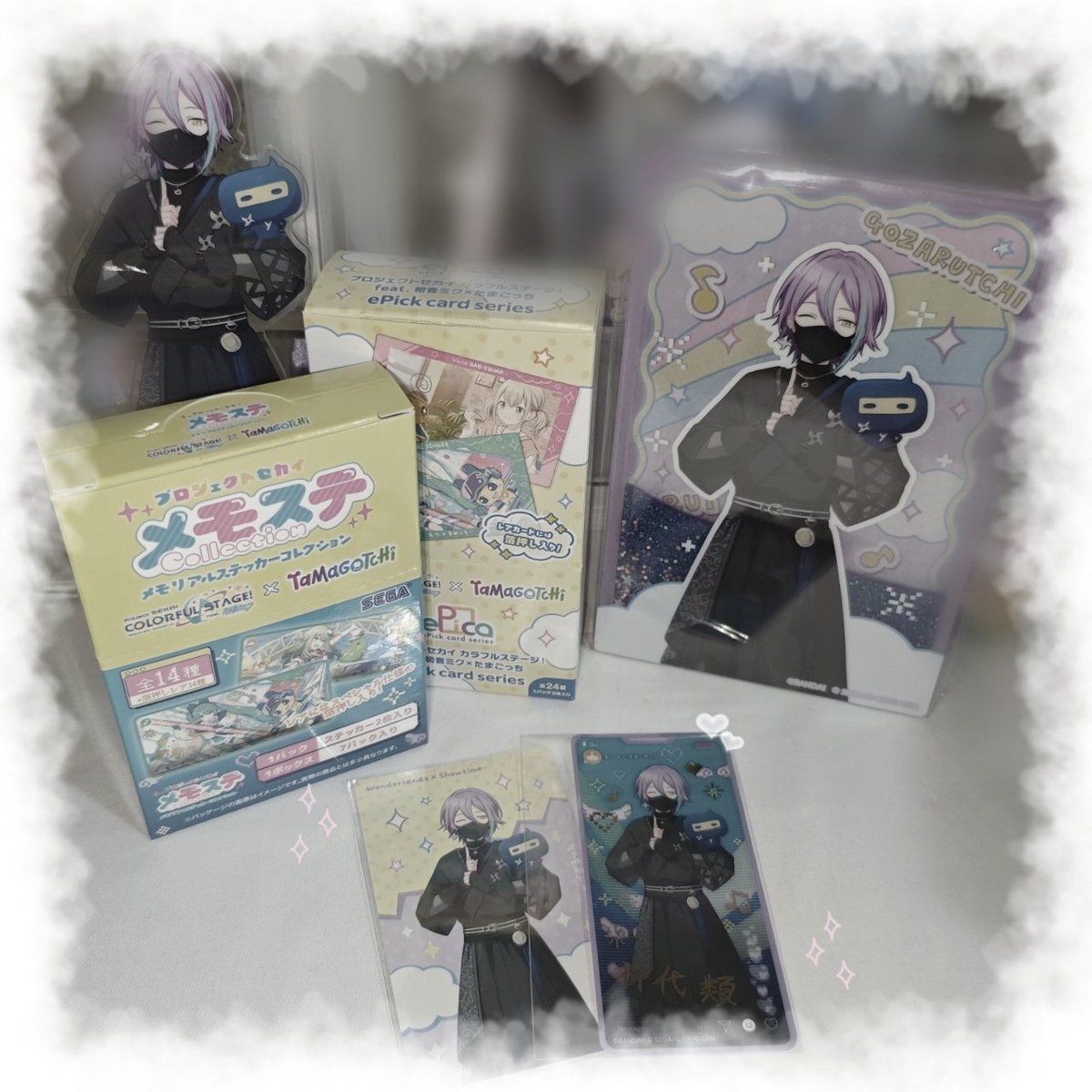 プロセカ×たまごっち コラボ 発売おめでとうございます🎉
そしてありがとうございます😭

グリッターアクリルパネル思ったよりでかいし可愛いしで大優勝すぎて🤦‍♀