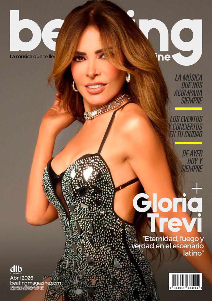 BeatingMagazine's tweet photo. Gloria Trevi, portada en Beating Magazine abril 2026. Mira el reportaje completo aquí: https://t.co/uB9Iy9BY5x @dlbnoticias 
.
Portada: @gloriatrevi 
Diseño cover: @leonfernandezoficial
Foto: @luisdelaluz
Manejo: @gtenter
PR: @nevarezpr 
Premios: @latinbillboards 
@grupoleferas https://t.co/LsIdQwLggP