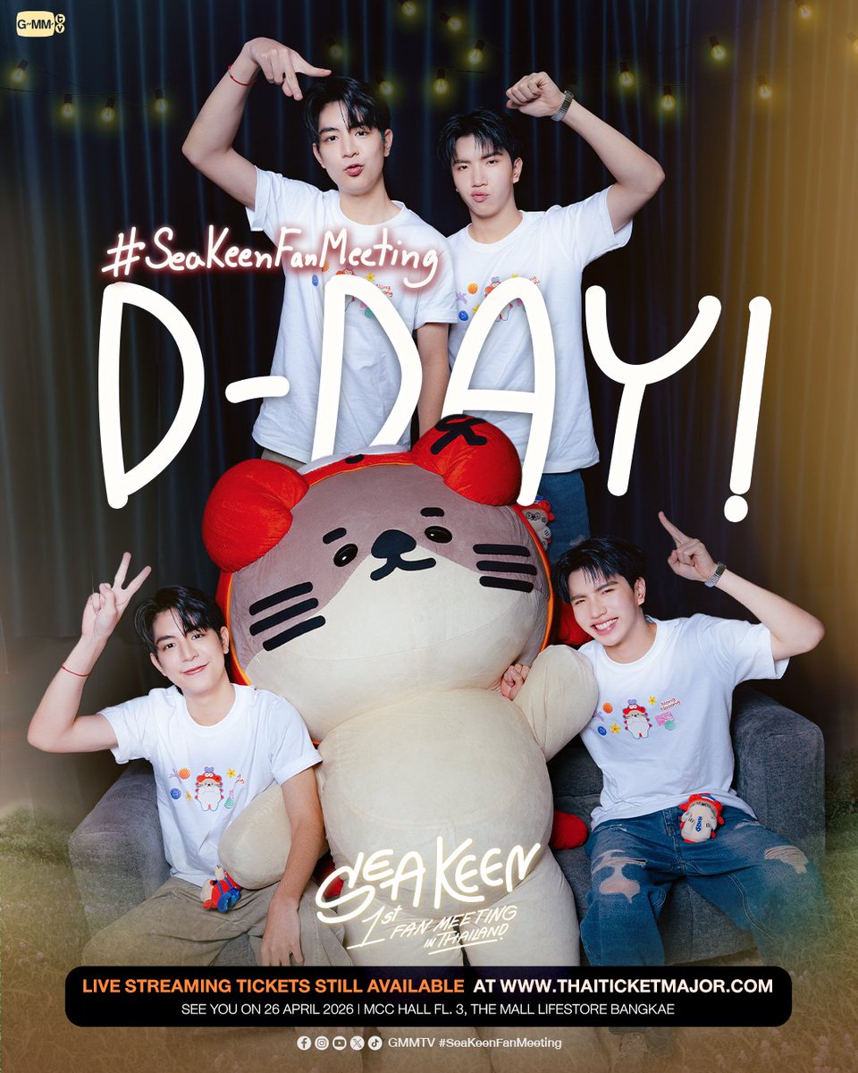 D-DAY! ‘SEA KEEN 1st FAN MEETING IN THAILAND’ 🎉   

📌Buy Live Streaming Tickets shorturl.asia/3FRbB

#SeaKeenFanMeeting
♡ #sea_ta_lay | <a href="/sea_ta_lay/">ซีเด็กติดเกม</a>
♡ #NONGNOOONG | <a href="/NONG_NOOONG/">NONG NOOONG</a>
#seakeen #ซีคีน