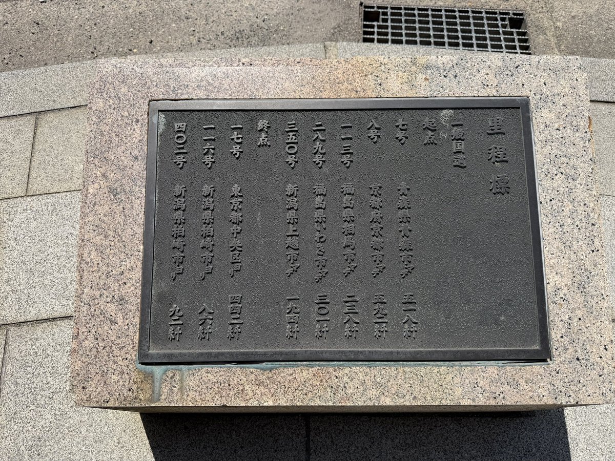 個人的に新潟で行きたかったスポット
日本一国道が集まる交差点　
新潟市中央区　本町交差点

東京日本橋の方が多そうですけど、こっちの方が多いんですね