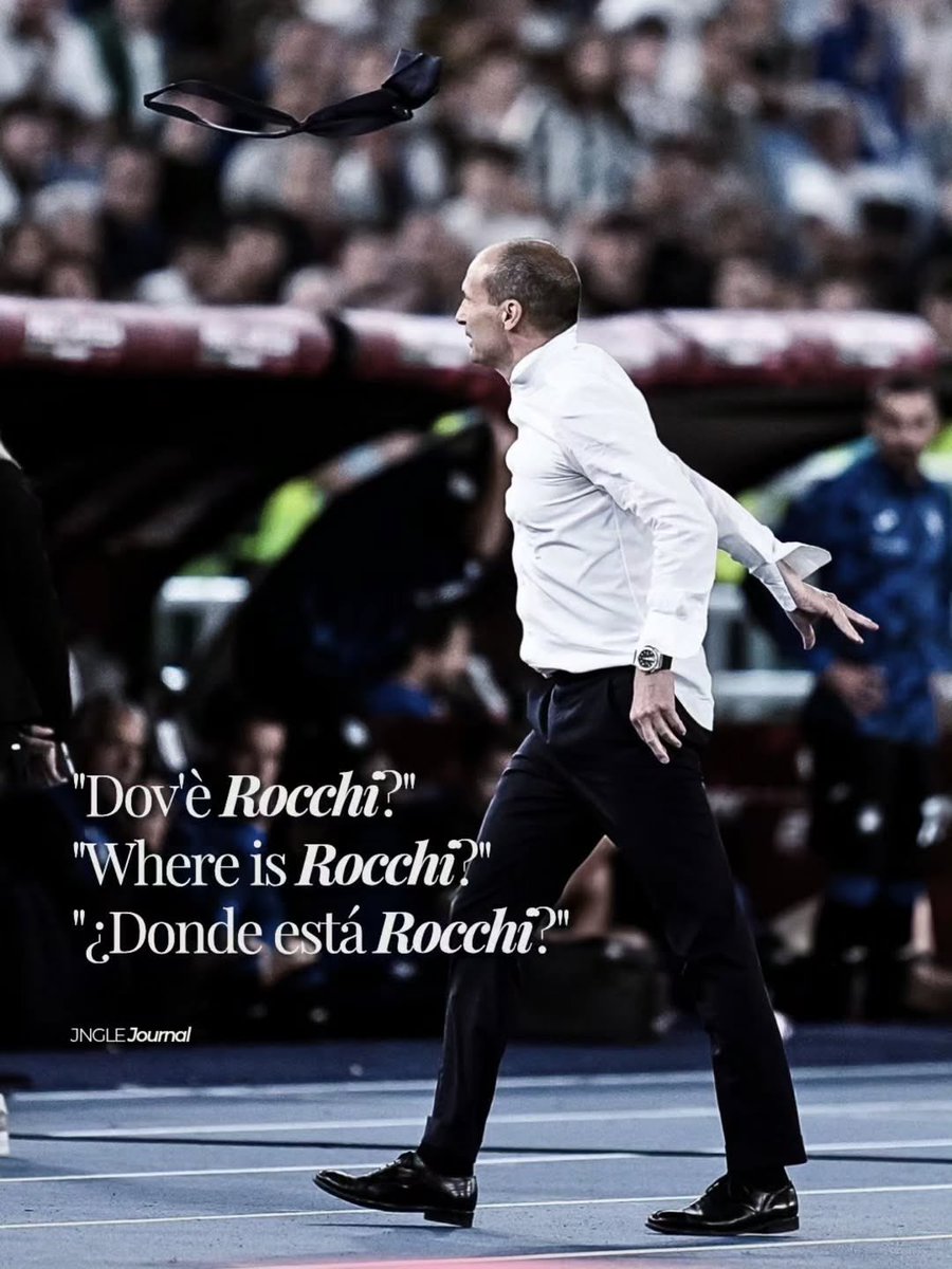 andarsofian's tweet image. 😏 “Dov’è Rocchi?”

Malam itu di Olimpico, Allegri lempar dasi &amp;amp; teriakkan nama itu. chaos, kontroversi, headline di seluruh dunia.

Hari ini? Semuanya masuk akal. 🤌

#Rocchi #SerieA #FrodeSportiva