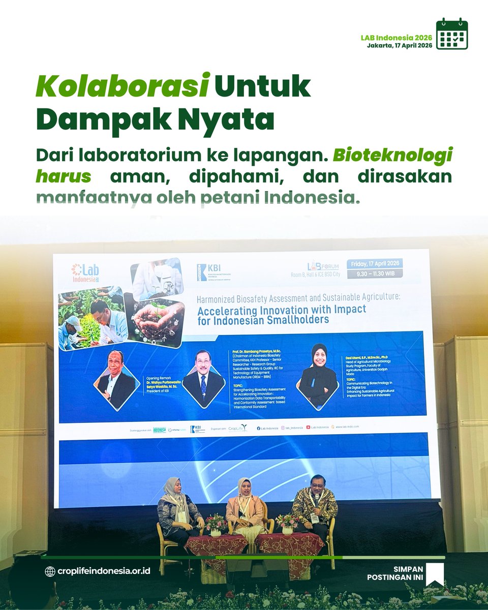CropLifeIndo's tweet photo. 🧬 Portabilitas data, inovasi sampai petani.

#CropLifeIndonesia #Biosafety #Bioteknologi #PertanianBerkelanjutan #PetaniIndonesia https://t.co/9rj0V3rb2C