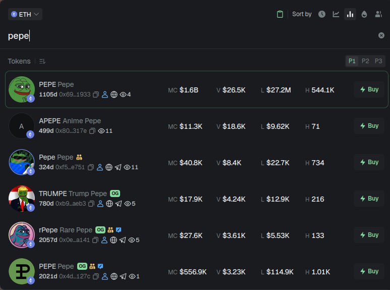 Love to see a long held token kick back to life 

The OG $PEPE 

Under $500k entry 🫡

First EVER deployed on ETH 

0x4dFae3690b93c47470b03036A17B23C1Be05127C

TG: t.me/OgPeperc20