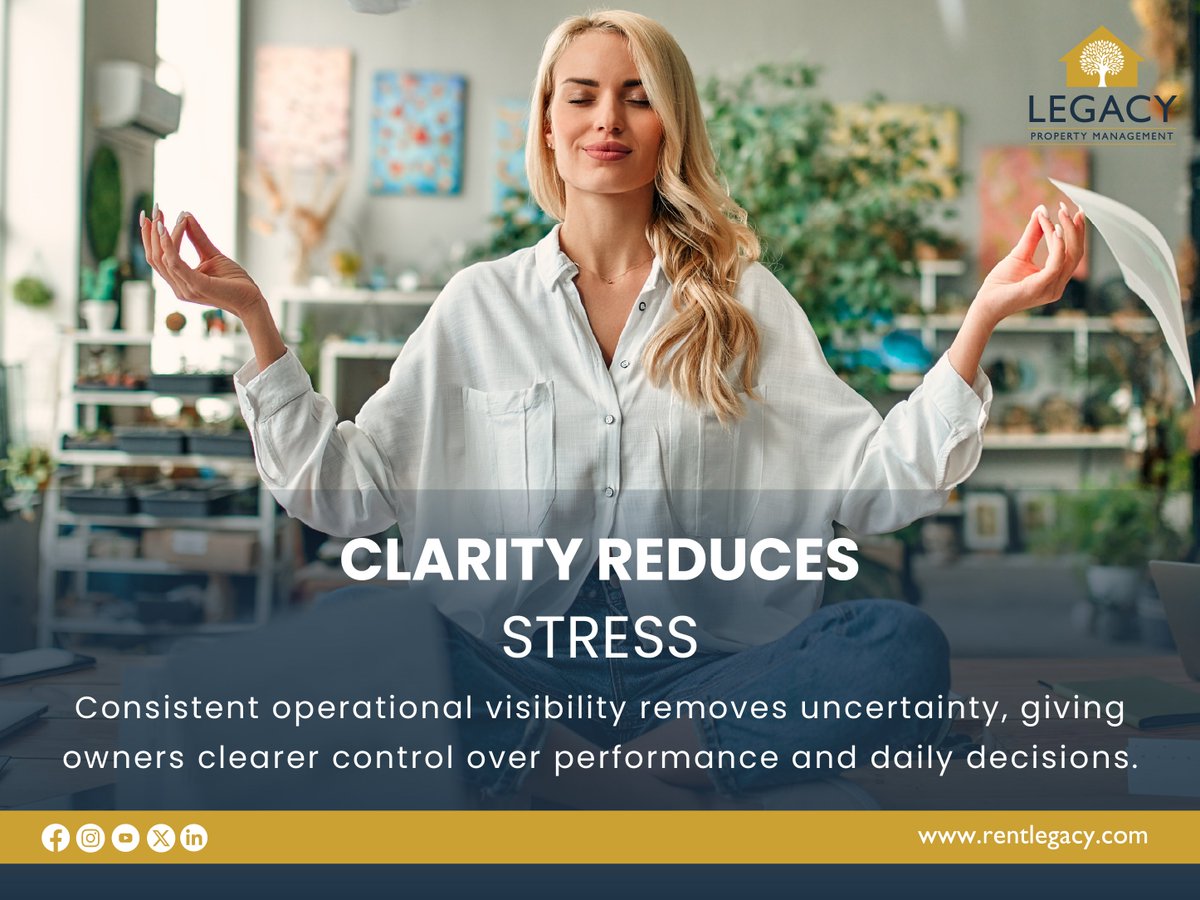 Unclear operations create stress. Clear visibility creates control and confidence in every ownership decision. rentlegacy.com