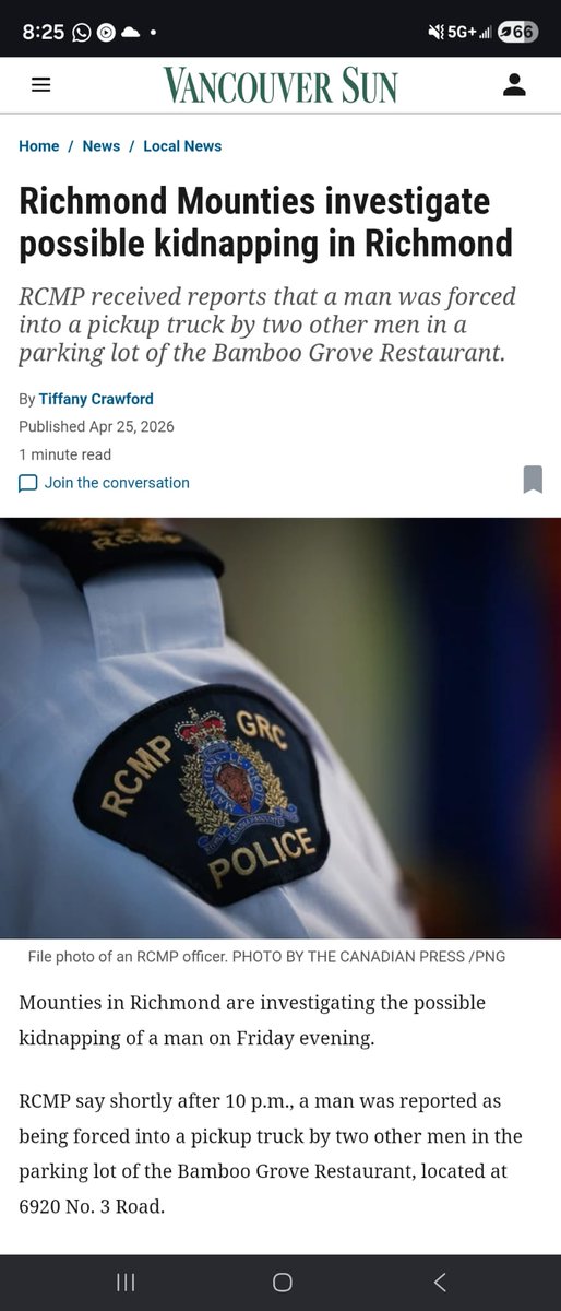 honchanbc's tweet photo. Reports of a possible kidnapping in my riding of Richmond-Centre are deeply concerning and unacceptable.

Our community deserves to feel safe. Hoping Richmond RCMP can quickly solve this case, ensure the individual’s safety, and bring a swift resolution.

在我所屬的列治文中區發生懷疑綁架事件，令人非常關注，亦絕不能接受。

我們居民需要一個安全的社區，希望列治文皇家騎警能盡快破案，確保當事人的安全，並早日破案。