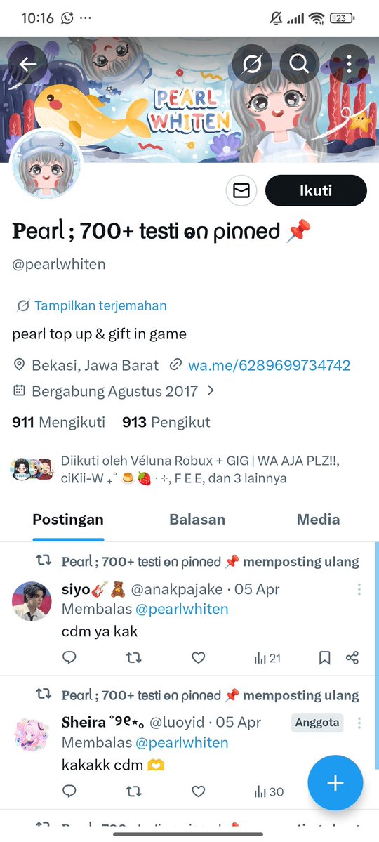 Pearl 700+ testimony tweet media